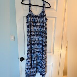Lilly Pulitzer Blue and Pink Midi Dress
